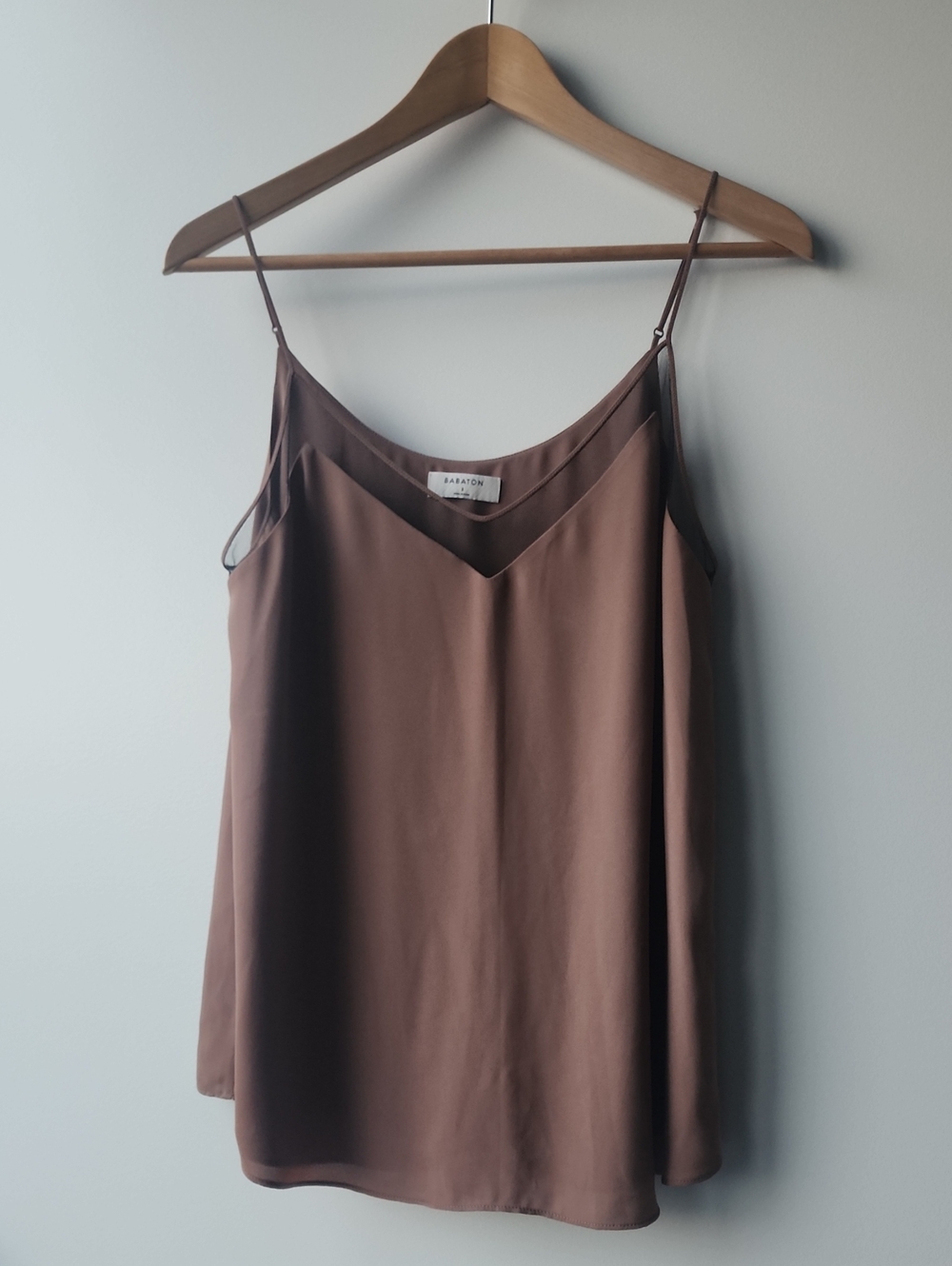 Babaton Aritzia Mesh Spaghetti Strap Flowy Camisole Tank Top